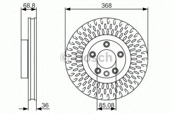 Передний тормозной диск 0986479A33 BOSCH