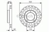 Диск тормозной передний 0986479A64 BOSCH