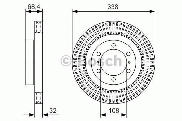 Тормоз дисковый передний 0986479A65 BOSCH