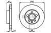 Диск тормозной передний 0986479B50 BOSCH