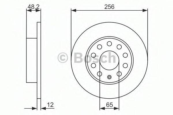 Тормозной диск 0986479B78 BOSCH