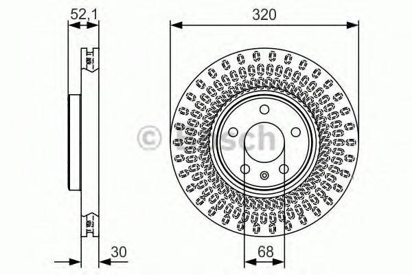 Диск тормозной передний 0986479C49 BOSCH