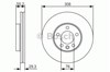 Тормоз дисковый передний 0986479R84 BOSCH