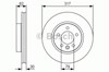 Тормоз дисковый передний 0986479S25 BOSCH