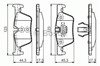Колодки на тормоз задний дисковый 0986494554 BOSCH