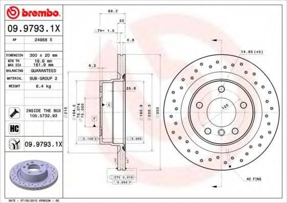 Дисковый тормоз 0997931X BREMBO