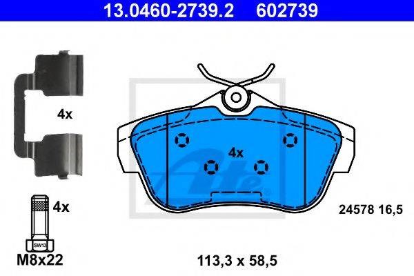 Комплект тормозных колодок, дисковый тормоз 13046027392