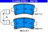 Колодки на тормоз задний дисковый 13046027552 ATE