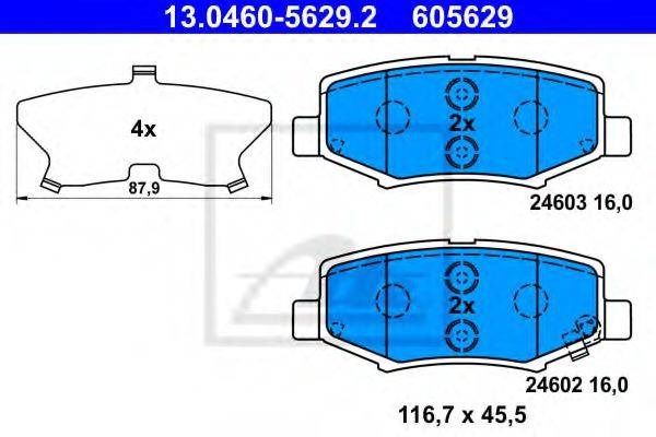 Комплект тормозных колодок, дисковый тормоз 13046056292