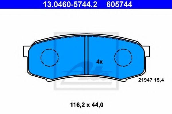 Комплект тормозных колодок, дисковый тормоз 13046057442