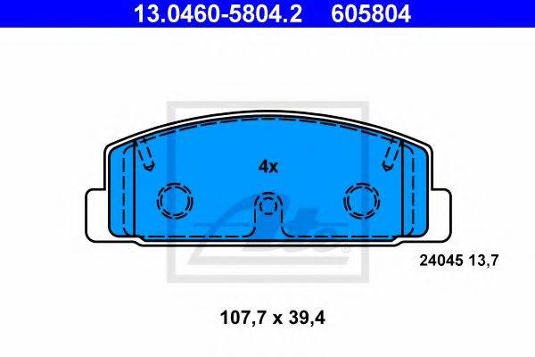 Комплект тормозных колодок, дисковый тормоз 13046058042