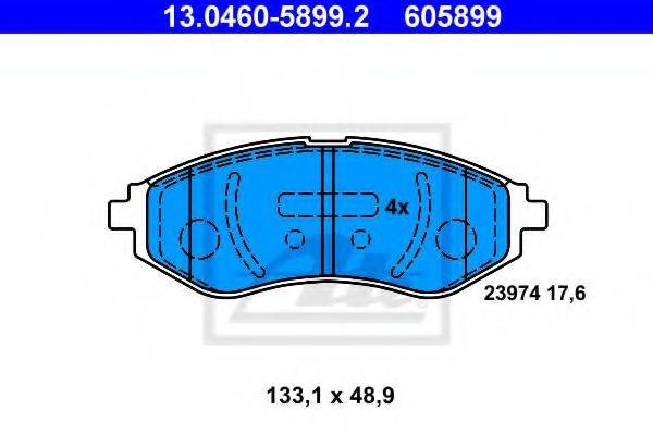 Комплект тормозных колодок, дисковый тормоз 13046058992