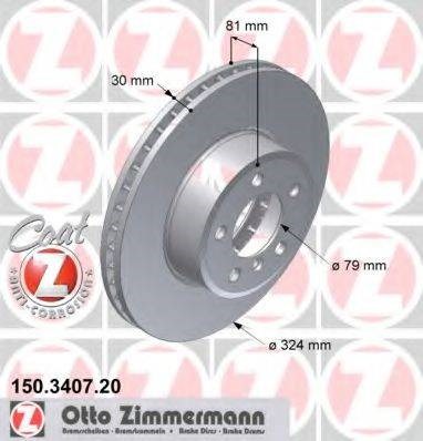 Тормоз дисковый передний 150340720 ZIMMERMANN