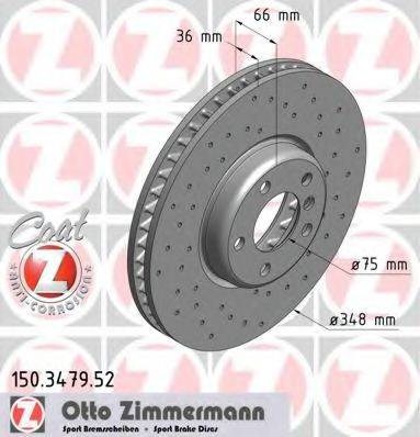 Тормоз дисковый передний 150347952 ZIMMERMANN