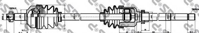 Полуось передняя, правая 210120 GSP