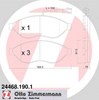 Фрикционные накладки дискового тормоза, передние 244681901 ZIMMERMANN