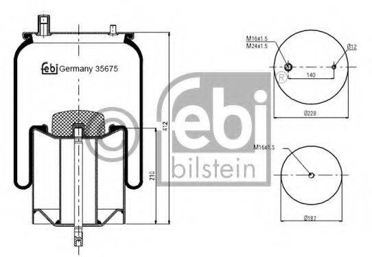 Пневмоподушка моста 35675 FEBI