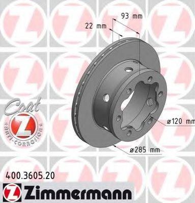 Тормозной диск 400360520 ZIMMERMANN