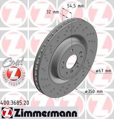 Тормоз дисковый передний 400368520 ZIMMERMANN