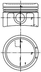 KOLBENSCHMIDT 40434620 Поршень в комплекте на 1 цилиндр, 2-й ремонт (+0,50) в наличии Ирпень