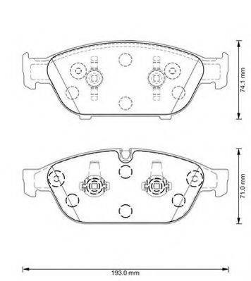 Колодки передние 573381J BENDIX