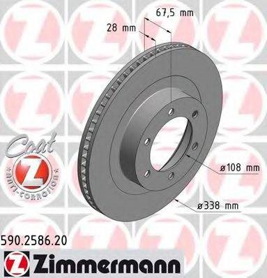 Тормоз дисковый передний 590258620 ZIMMERMANN