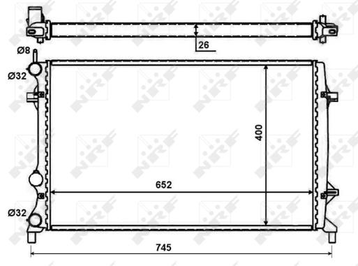Радиатор охлаждения 59057 NRF