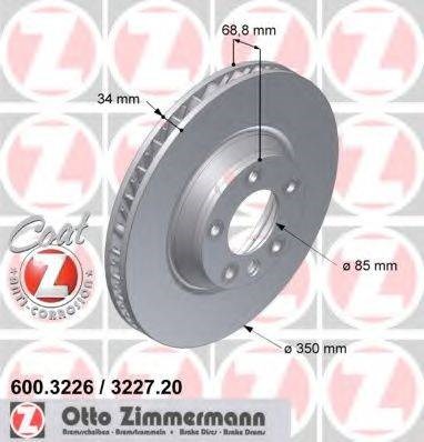 Диск тормозной передний 600322720 ZIMMERMANN