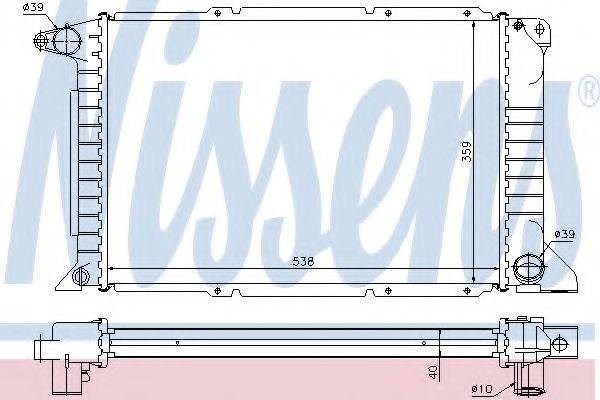Радиатор водяной 62080A NISSENS