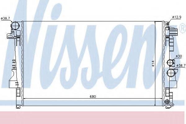 Радиатор охлаждения двигателя 62572 NISSENS