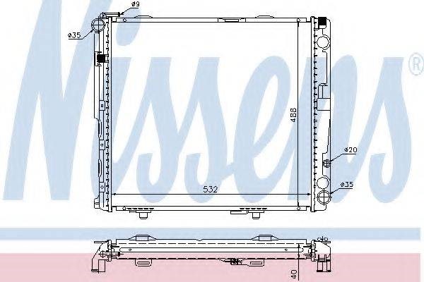 Радиатор охлаждения 62696A NISSENS