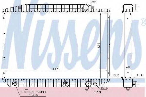 Радиатор охлаждения 62727A NISSENS