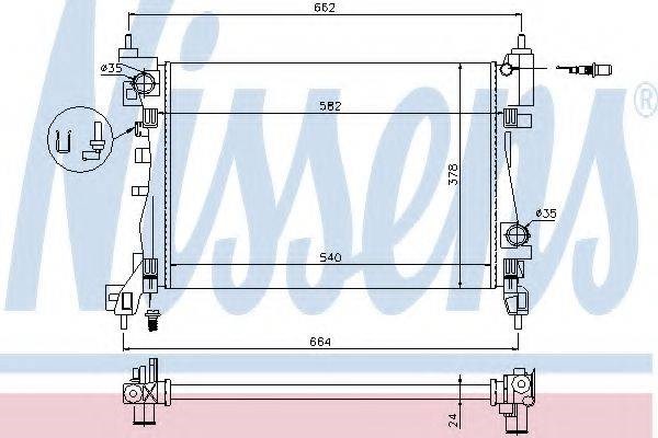 Радиатор основной 630743 NISSENS