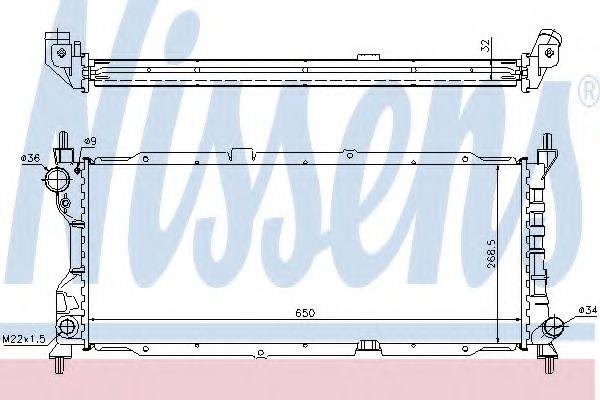 Радиатор водяной 63286A NISSENS