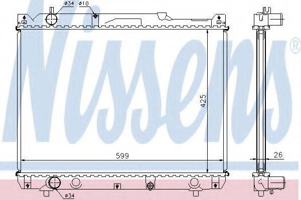 Радиатор водяной 64196A NISSENS