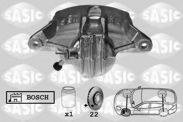 Суппорт тормозной, передний, левый 6500022 SASIC
