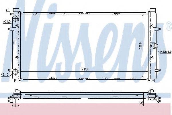 Радиатор водяной 65273A NISSENS
