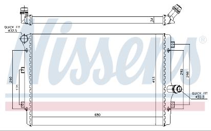 Радиатор водяной 65281A NISSENS
