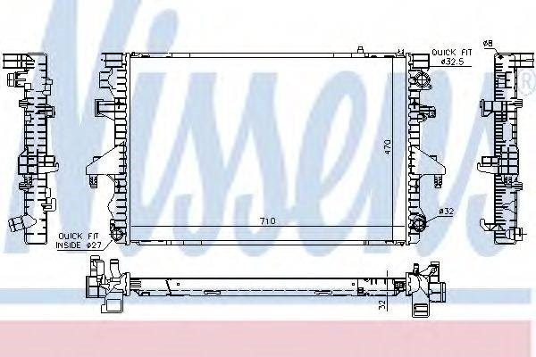 Радиатор системы охлаждения двигателя 65283A NISSENS