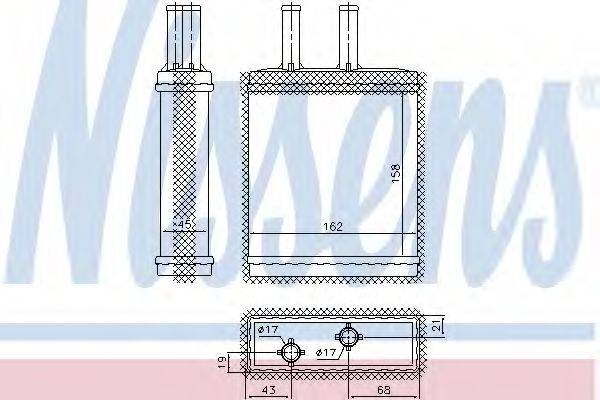Радиатор печки (отопителя) 77505 NISSENS