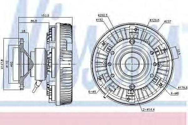Муфта электромагнитная привода вентилятора 86028 NISSENS