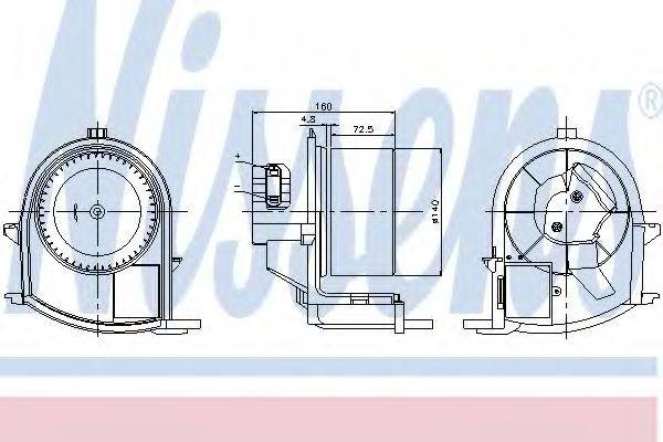 Электромотор печки 87047 NISSENS