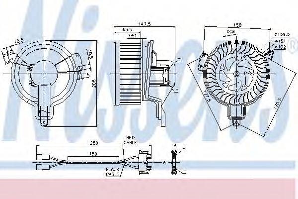 Вентилятор печки 87048 NISSENS