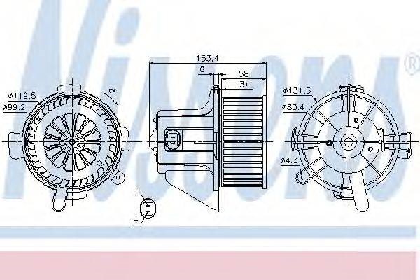 Отопителя салона 87090 NISSENS