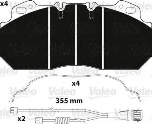 Колодки тормозные дисковые комплект 882217 VALEO