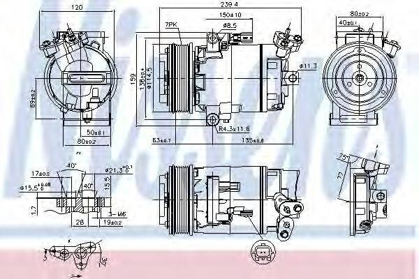 Насос кондиционера 890015 NISSENS