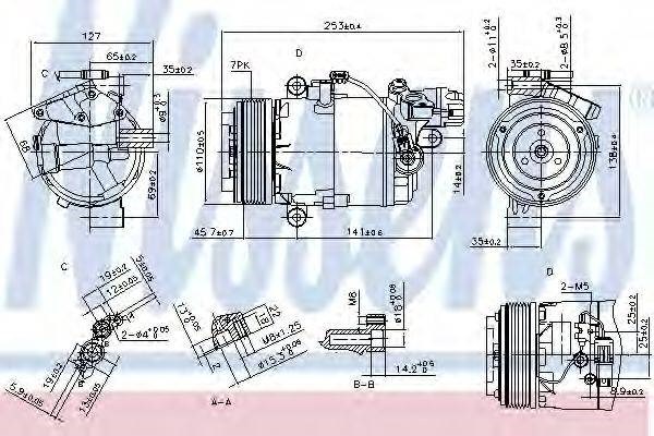 Компрессор климатической установки 890071 NISSENS