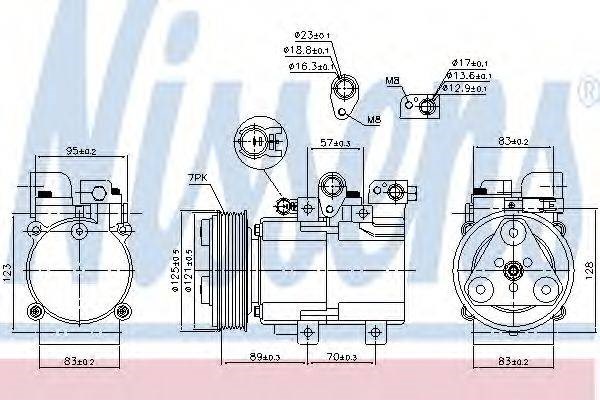 Насос кондиционера 890182 NISSENS