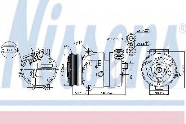 Насос кондиционера 89057 NISSENS