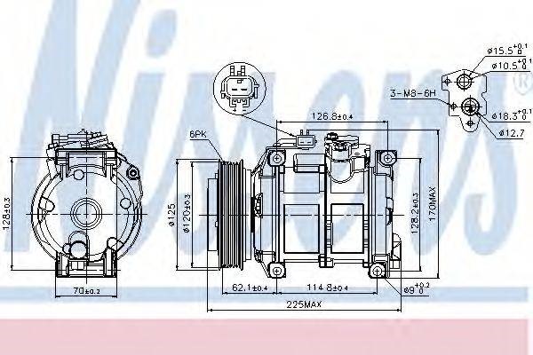 Компрессор системы кондиционирования 89074 NISSENS